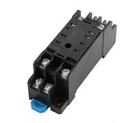 Sourcingmap® 2-m4 X 10 8 Bornes 35 mm monté sur rail DIN Relais de puissance Socket Base Support