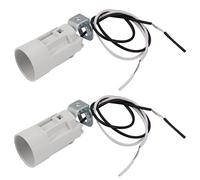 Sourcingmap 2 pcs Blanc 52 mm Hauteur lampe murale Suspension Support E14 Douille de lampe W Fil