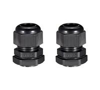 sourcingmap 2 pcs Pg13,5 goupilles pour câble connecteur étanche en Plastique Fil Glandes Joints Noir pour 6-11 mm de diamètre Fils