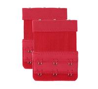 Sourcingmap 2 x 2 brancher Strechy Bra Extender Sangle de soutien-gorge élastique extensible Multi Color femme dame Rouge foncé 2 rangées 3 hooks 2 pièces