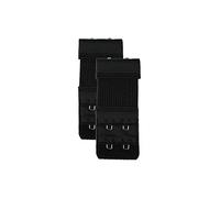 Sourcingmap 2 x 2 brancher Strechy Bra Extender Sangle de soutien-gorge élastique extensible Multi Color femme dame Noir 2 rangées 2 hooks 2 pièces