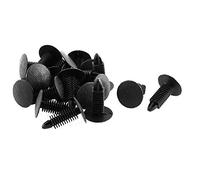 sourcingmap 20 Pcs Clip Plastique Porte Garniture Panneau Capote Agrafe Noir pour Trou de 7mm