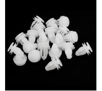sourcingmap 20 Pcs Rivet Plastique Retenue Porte Garniture Clips Fastener Blanc Pour Voiture