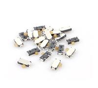 sourcingmap 20 Pièces 2 Positions 7 Broches 1P2T SPDT Horizontal Mini Surface Mounted Devices SMT Interrupteur Coulissant
