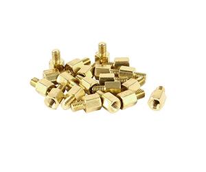 Sourcingmap 20 pièces PC PCB Carte mère en Laiton entretoise hexagonale M3 5 + 4mm