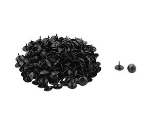 sourcingmap 200pcs Clou Tapissier Pointe Tapissier Clou Tapis Punaise Pour Meuble Décoration noir 9 x 9mm