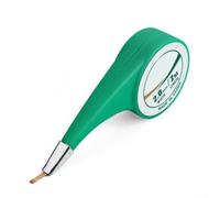 Sourcingmap 2020A Outil de retrait de soudure avec distributeur à molette et boîtier scellé, pointe résistante à la chaleur en acier inoxydable, fil de cuivre réutilisable pour circuit imprimé 2 m