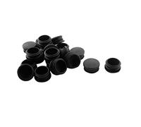 sourcingmap 20pcs Bouchon Pied de Chasie Embout Capuchon Jambe Tube Insert Table Meuble Protection Plastique Couvercle Noir Ronde 30mm diamètre