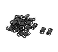 sourcingmap 20pcs Boucle Attache Sangle Côté plastique Fermoir rapide largeur 12 mm Noir