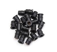 sourcingmap 20pcs Caoutchouc noir pare brise pare brise moto écrous bien écran