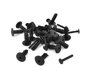 sourcingmap 20pcs Chevilles plastique pare-chocs auto fixation clip rivet vis 6mm trou