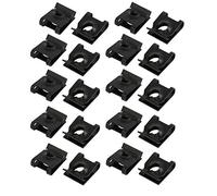 sourcingmap 20pcs Clips Écrou U pour Carénage Carrosserie Panneau Voiture Moto Fixation M5/Vis ST4.8 65mn Vitesse Acier fixage 14,5mmx12 mm