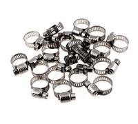 sourcingmap 20pcs Collier de Serrage Tuyau Pince Clip Serre Joint Réglable en acier inoxydable 9-16mm
