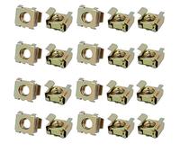 sourcingmap 20pcs écrou à cage M6 en acier au carbone captif ton en laiton pour armoire d'étagère de serveur