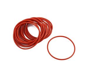 sourcingmap 20pcs Joint torique 50mm OD 1.9mm largeur rouge rond nitrile butadiène caoutchouc