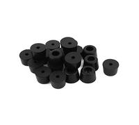 sourcingmap 20pcs Patin Pied Chaise Meuble Caoutchouc Tampon Pare-choc Embout Jambe Protection Noir 14x12x9mm