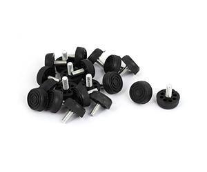 sourcingmap 20pcs Pieds de Nivellement Meuble Réglable Pied Réglable Patin de meuble Jambe Pied de Table Chaise Base Protection Plancher 8 Trous M8 Filetage Dia