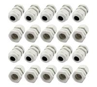 sourcingmap 20pcs presse-étoupe M18X1.5 3mm à 10mm blanc en plastique étanche