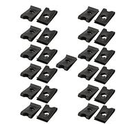sourcingmap 25pcs Clips Écrou U pour Carénage Carrosserie Panneau Voiture Moto Fixation attache rapide en acier à ressort extrudé noir pour boulon à vis M4/ST4.2