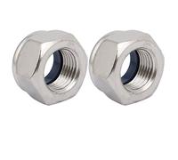 sourcingmap 2pcs écrou de Blocage écrou Autobloquant M16x1,5mm fil métrique haut 304 hexagonaux