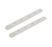 sourcingmap 2pcs Équerre Plate Équerre de Fixation Plaque Equerre d'angle Droit assemblage Réparation Fixation Meuble 200mmx20mmx3mm