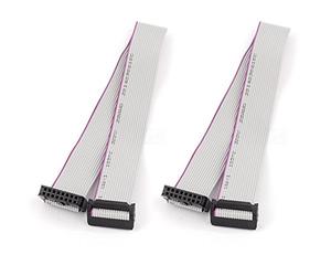 Sourcingmap 2pcs FC16P IDC 16-Pin Hard Drive Extension Câbles en Nappe Plate Connecteur 30cm