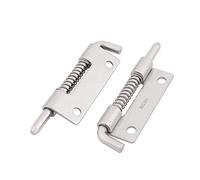 sourcingmap 2PCS Loquet A Ressort Targette A Ressort Verrou de Porte Serrure Pour Meuble Portail Garage acier inox 304 barillet 3.3pouces Long