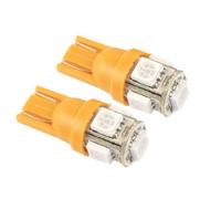 sourcingmap 2pcs T10 W5W Orange 5 SMD LED Ampoule Lampe Feu Latéral Lumière de rechange pour voiture