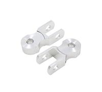 sourcingmap 2pcs Ton argent Hauteur Amortisseur suspension pour extension moto