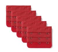 Sourcingmap 3 Crochet 3 Rangée Sous-vêtements Soutien-gorge Sangle Extension Boucle 5Pcs rouge 3" x 2" x 0.7"