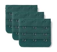 sourcingmap 3 Crochet 3 Rangée sous-vêtements Soutien-Gorge Sangle Extension Boucle 5Pcs Vert foncé Taille Unique