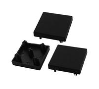 sourcingmap 3 Pcs 30 mm x 30 mm Carré Noir chocs Embout pour profil en aluminium