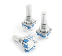 sourcingmap 3 pcs 6 mm D Shaft 18 position 360 degrés Encodeur rotatif W Bouton poussoir