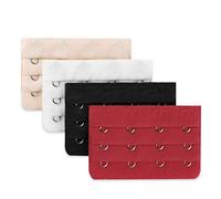 Sourcingmap 3 x 4 pcs Chers Soutien-gorge Extenseurs sangle crochet Multicolore-3 Taille unique