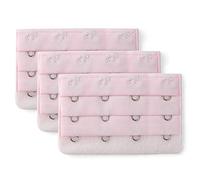 Sourcingmap 3 x 4 pcs Chers Soutien-gorge Extenseurs sangle crochet Rose-3 Taille unique
