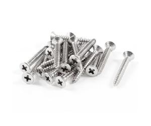 sourcingmap 30 mmx4 mm diamètre filetage en acier inoxydable cruciforme Vis auto-taraudeuse Lot de 20