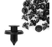 sourcingmap 30 Pcs 8mm Trou Rivet Plastique Noir Attache agrafe de pare-chocs