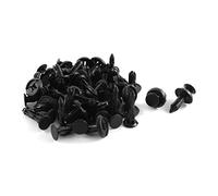 sourcingmap 30 Pcs Noir Plastique Capot de Protection Agrafe Rivet Clips 6mm x 15mm x 18mm