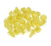 sourcingmap 30 Pcs Tête de 17mm Trou de 10mm Rivet Plastique Garniture Clips d'Agrafe de Moulure Jaune