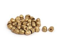 sourcingmap 30pcs M5 Écrou Borgne à fil femelle DIN1587 calotte dôme ton laiton tête