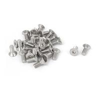 sourcingmap 30pcs Vis à Tête Fraisée Plate à Six Pans Creux Vis à Douille Hexagonale Boulon M4 x 10mm 304 Inoxidable Acier