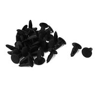sourcingmap 32 Pcs Rivet Plastique Noir Défenseur Clip 3mm x 5mm x 13mm pour Pare-chocs de Voiture