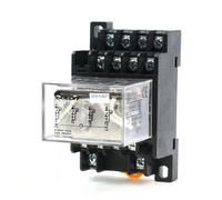 sourcingmap 35mm Rail DIN DC 12V Bobine 4PDT 14P Relais de puissance à usage général LY4NJ W Base