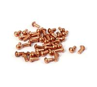 sourcingmap 3mm x 6mm tête ronde cuivre massif Rivets Attaches Hardware ton or Lot de 60