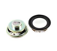 Sourcingmap 3W 4 Ohm Metal Logement Aimant Rond Haute-Parleur 2Pcs