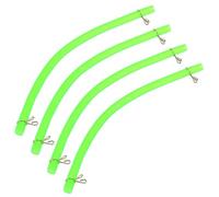 Sourcingmap 4 pcs 4.5 mm Diamètre intérieur Moto Scooter à essence Tuyau d'huile carburant Tube W/Colliers de serrage Jaune