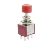sourcingmap 4 Pcs AC 250V 2A 120V 5A DPDT 2NO 2NC Bouton Poussoir Interrupteur