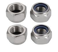 Sourcingmap 4 pcs M20 x 1,5 mm Pitch en acier inoxydable 304 de filetage hexagonale Écrous de verrouillage