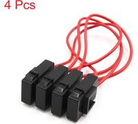 Sourcingmap® 4 Pièces 30A type de lame ATC Porte-fusible en ligne imperméable AWG fil pour Voiture Auto