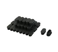 sourcingmap 40pcs Bouchon Pied de Chasie Embout Capuchon Jambe Tube Insert Table Meuble Protection Ovale Plastique Noir 30 x 15 mm